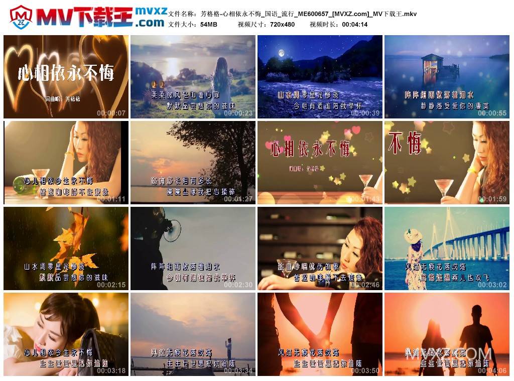 芳格格-心相依永不悔_国语_流行_ME600657